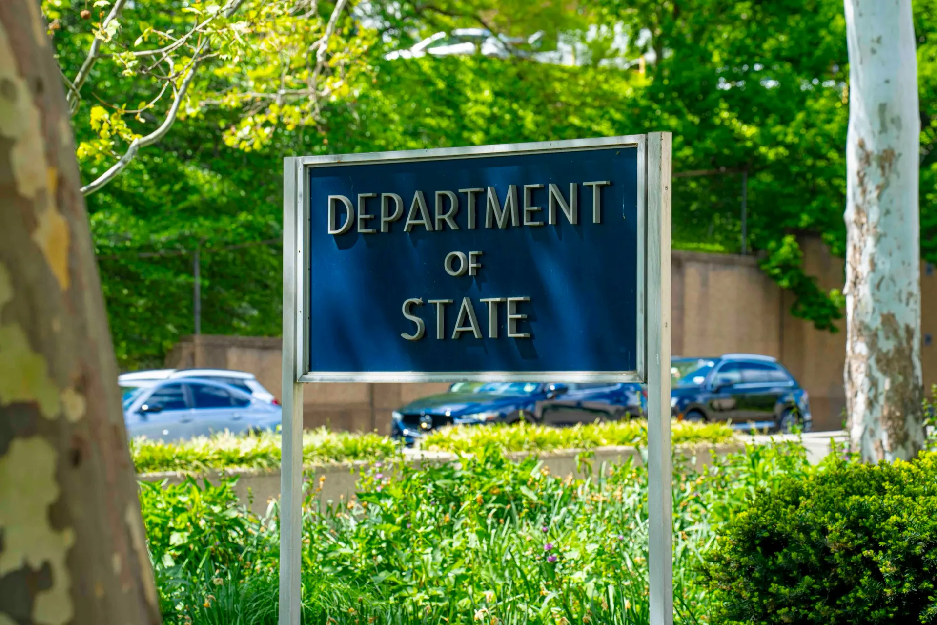 Letrero del Departamento de Estado de los Estados Unidos